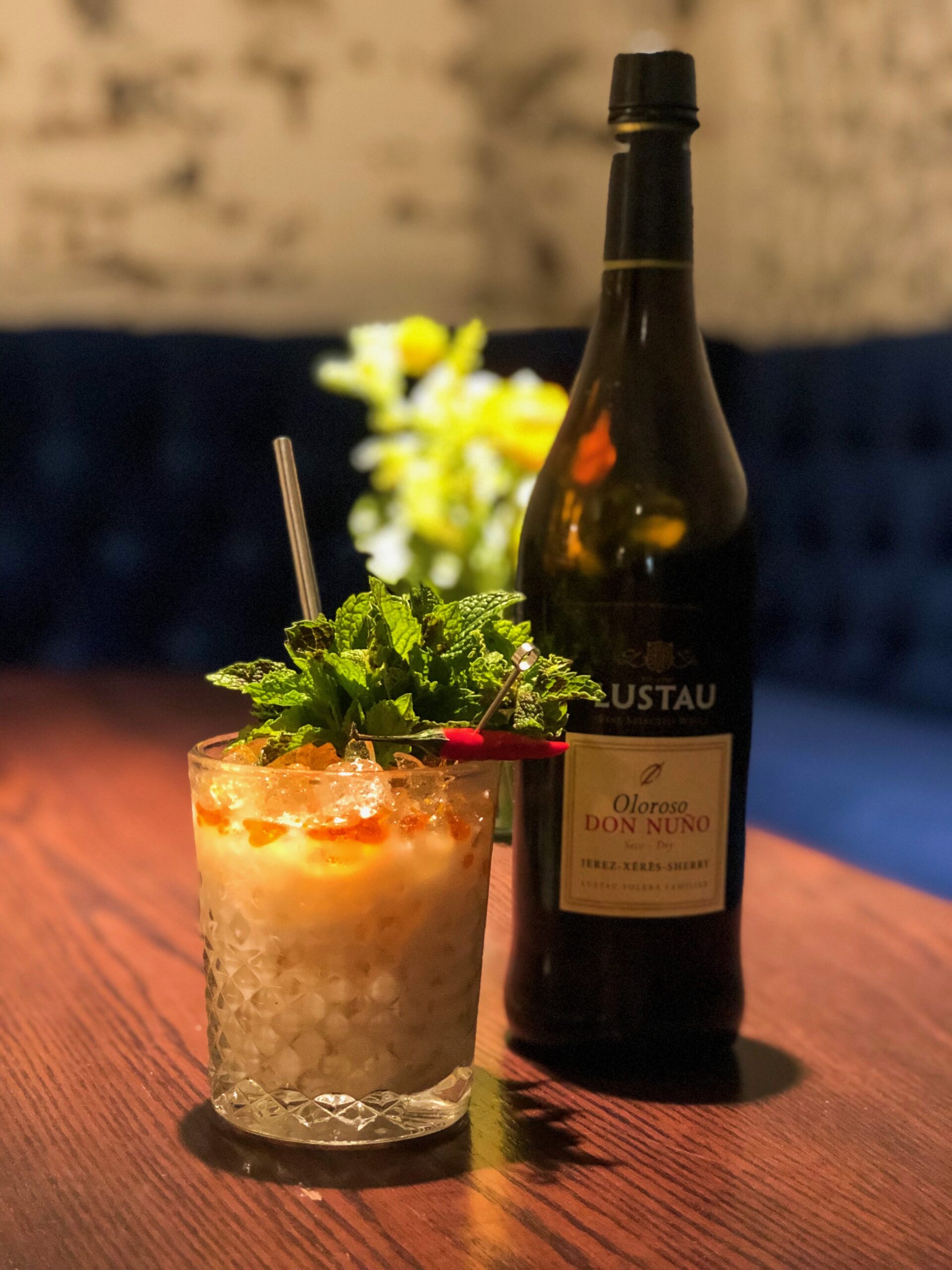 “Viajecito” Sherry and Chinese black tea cocktail Sherry Journey