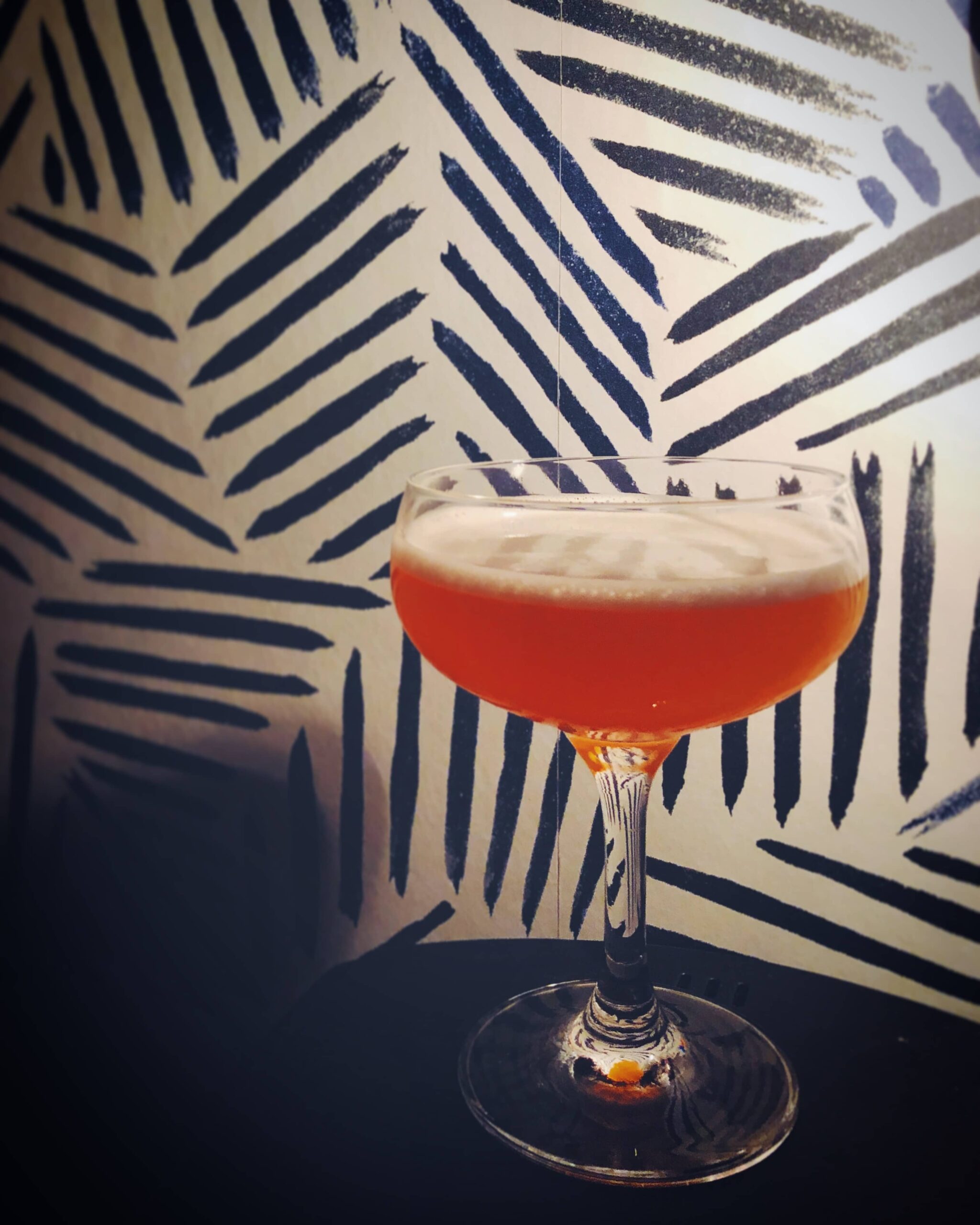 “Breezy Seas” Hamilton Petite Canne Shrubb cocktail with Manzanilla