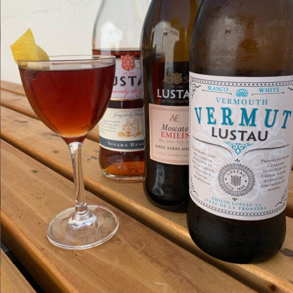 Simple Moscatel Sherry cocktail