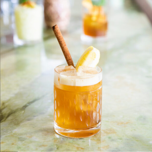 Bourbon and sherry cocktail